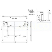 Plate support 400x300 E=0,6 SS with security latch