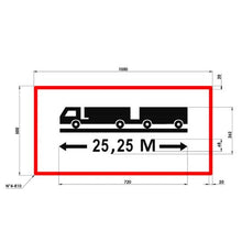 Warning sign 25,25 M 1000x500x1,8mm