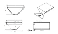 Tool box triangle 590/205x266x605 ALU/SS