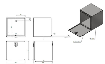 Tool box 600x600x600 SS