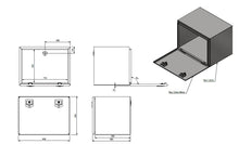 Verktygslåda 800x600x600 rostfritt stål